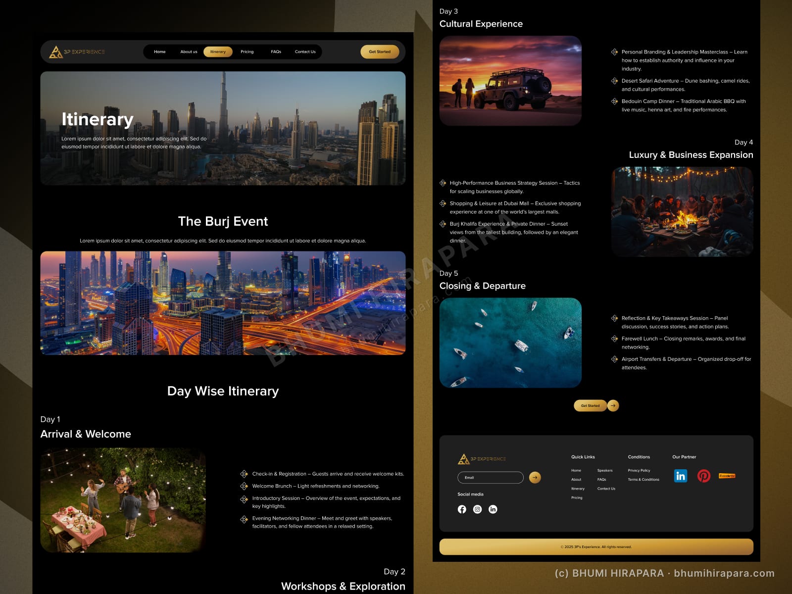 3P Experience website - how-it-works section