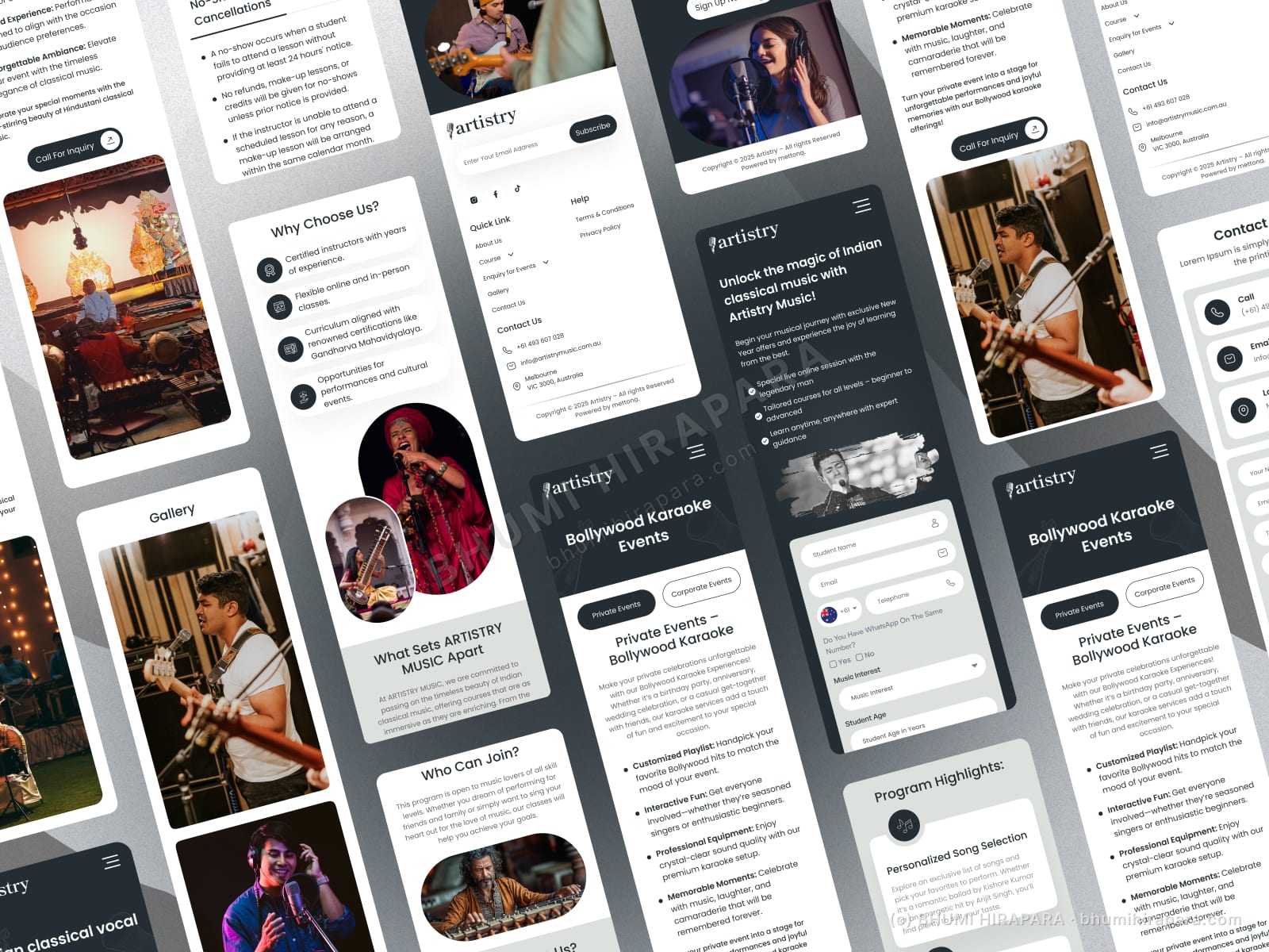 Artistry Music website - how-it-works section