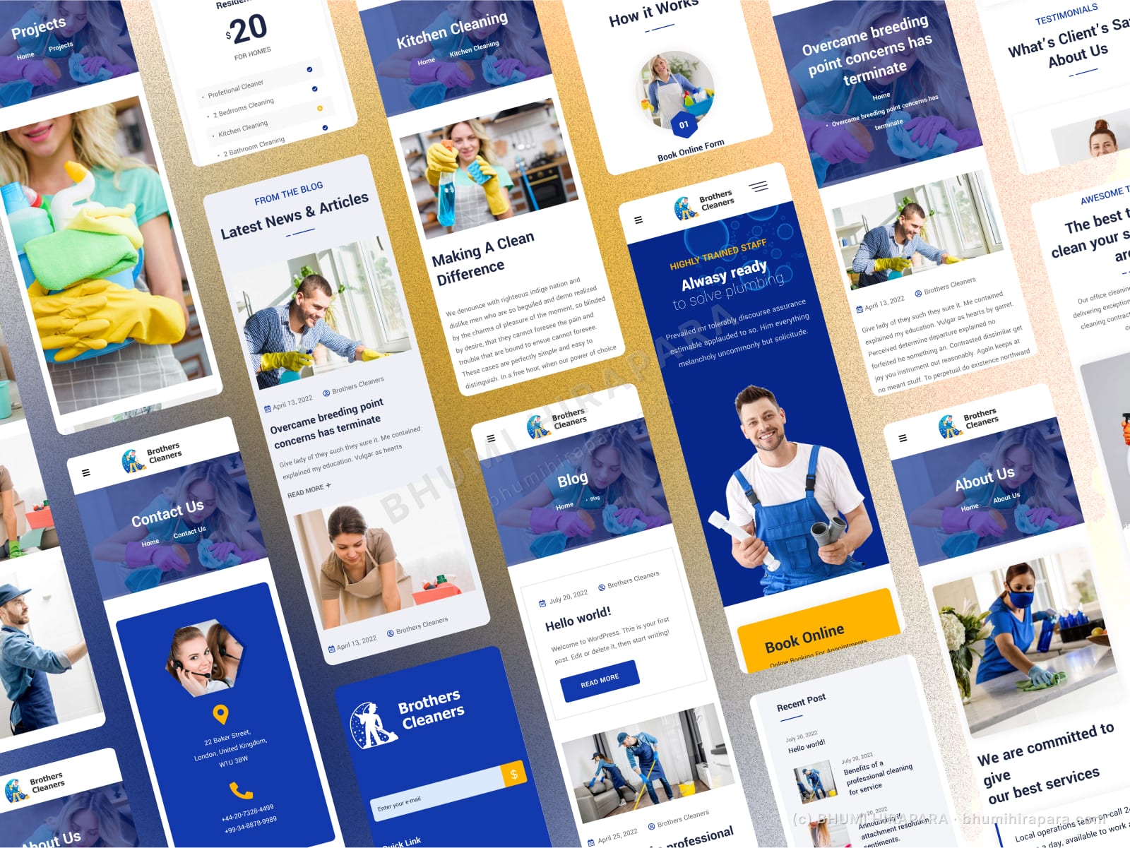 Brothers Cleaners website - how-it-works section