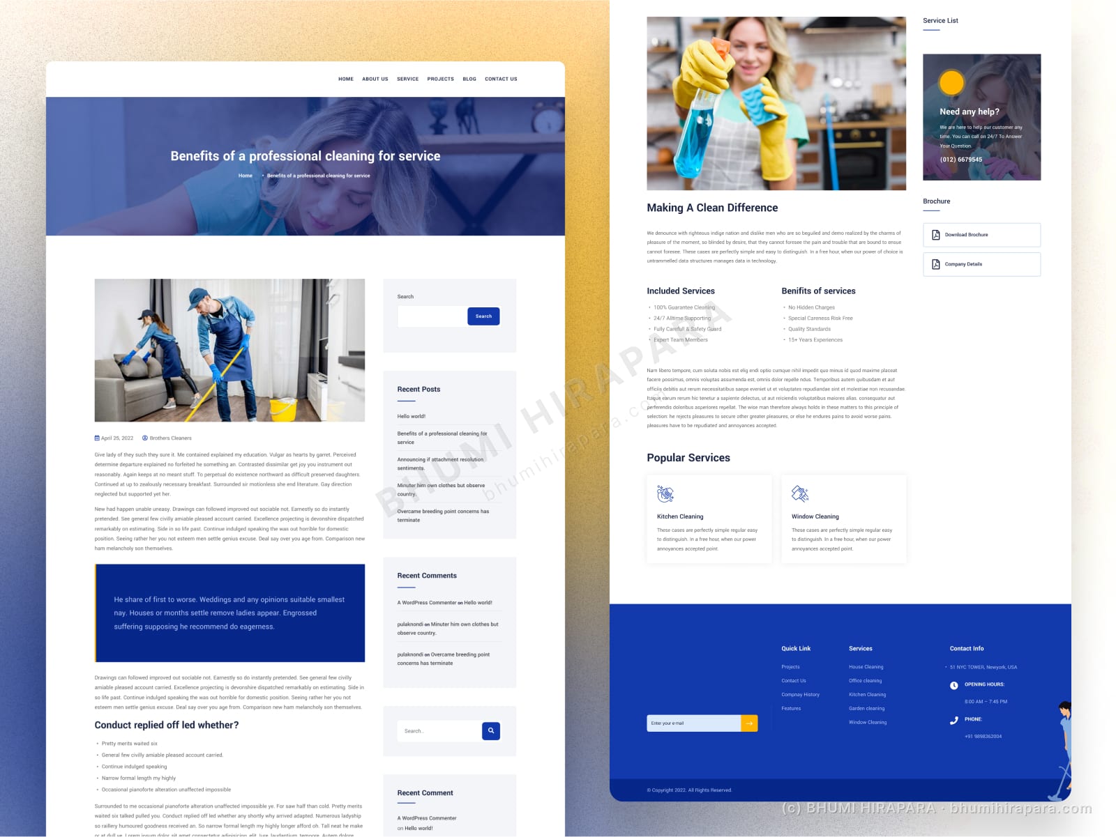 Brothers Cleaners website - testimonials and social proof section