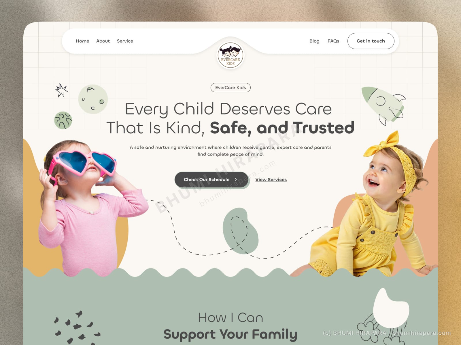 Evercare Kids - Web Design