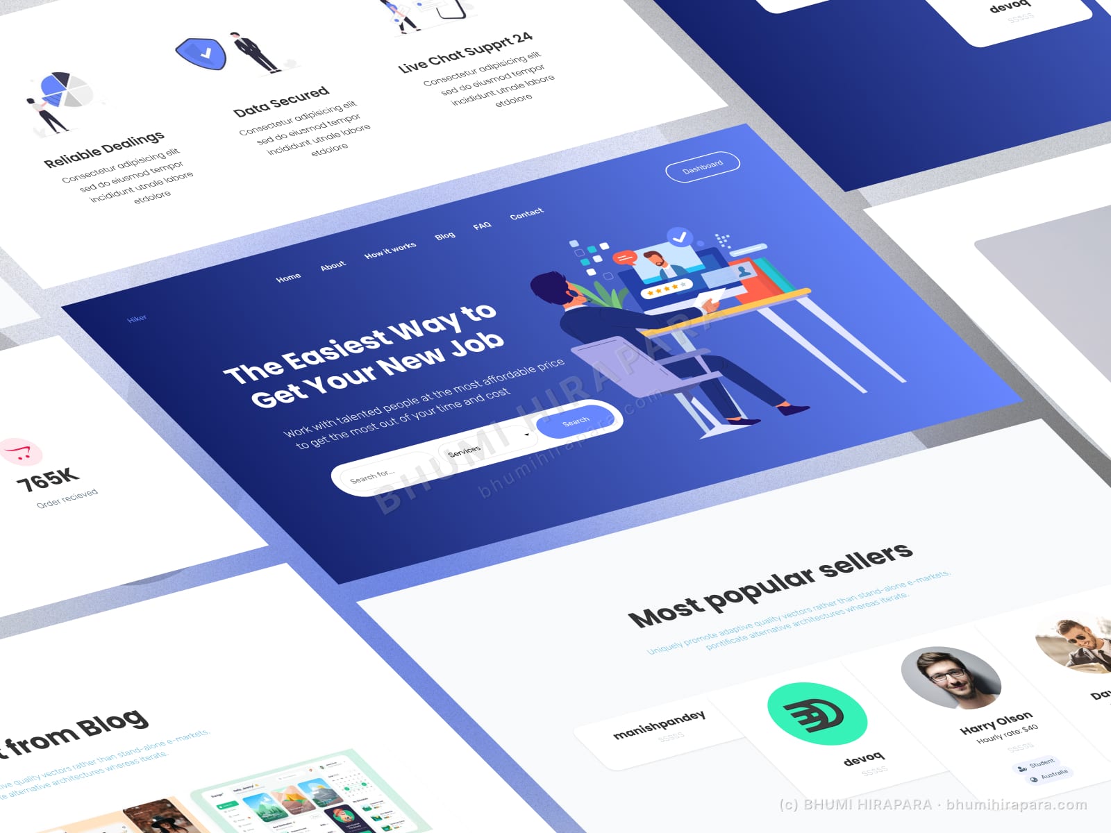 Hiker website - homepage hero