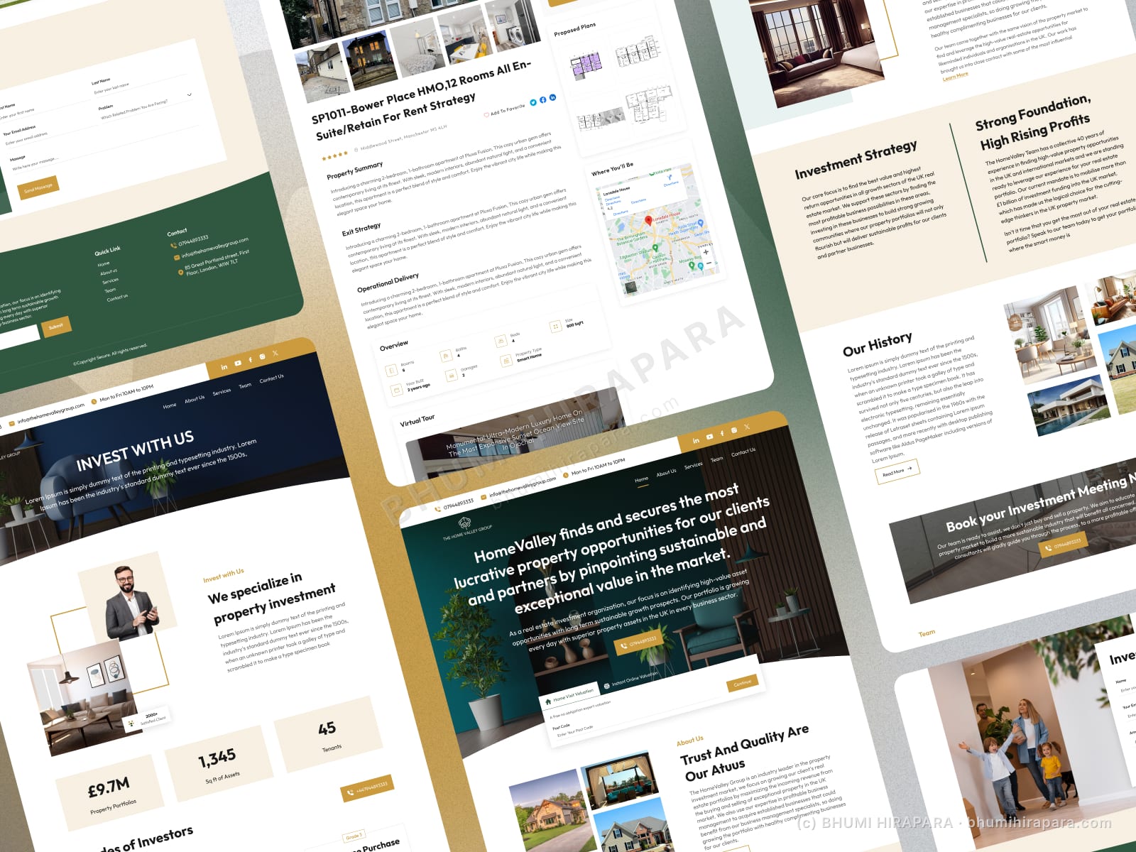 The Home Valley Group website - services and features section