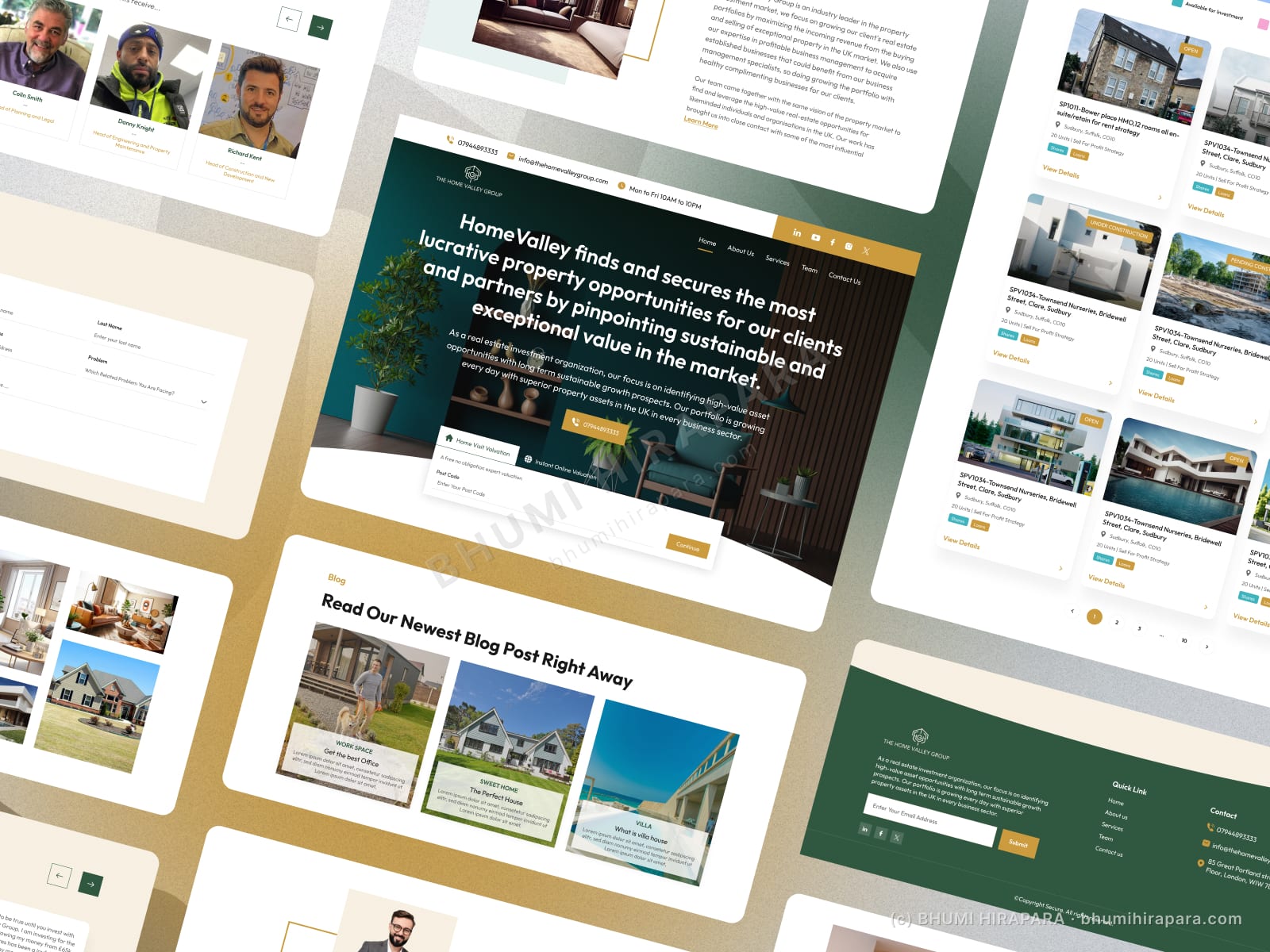 The Home Valley Group website - homepage hero