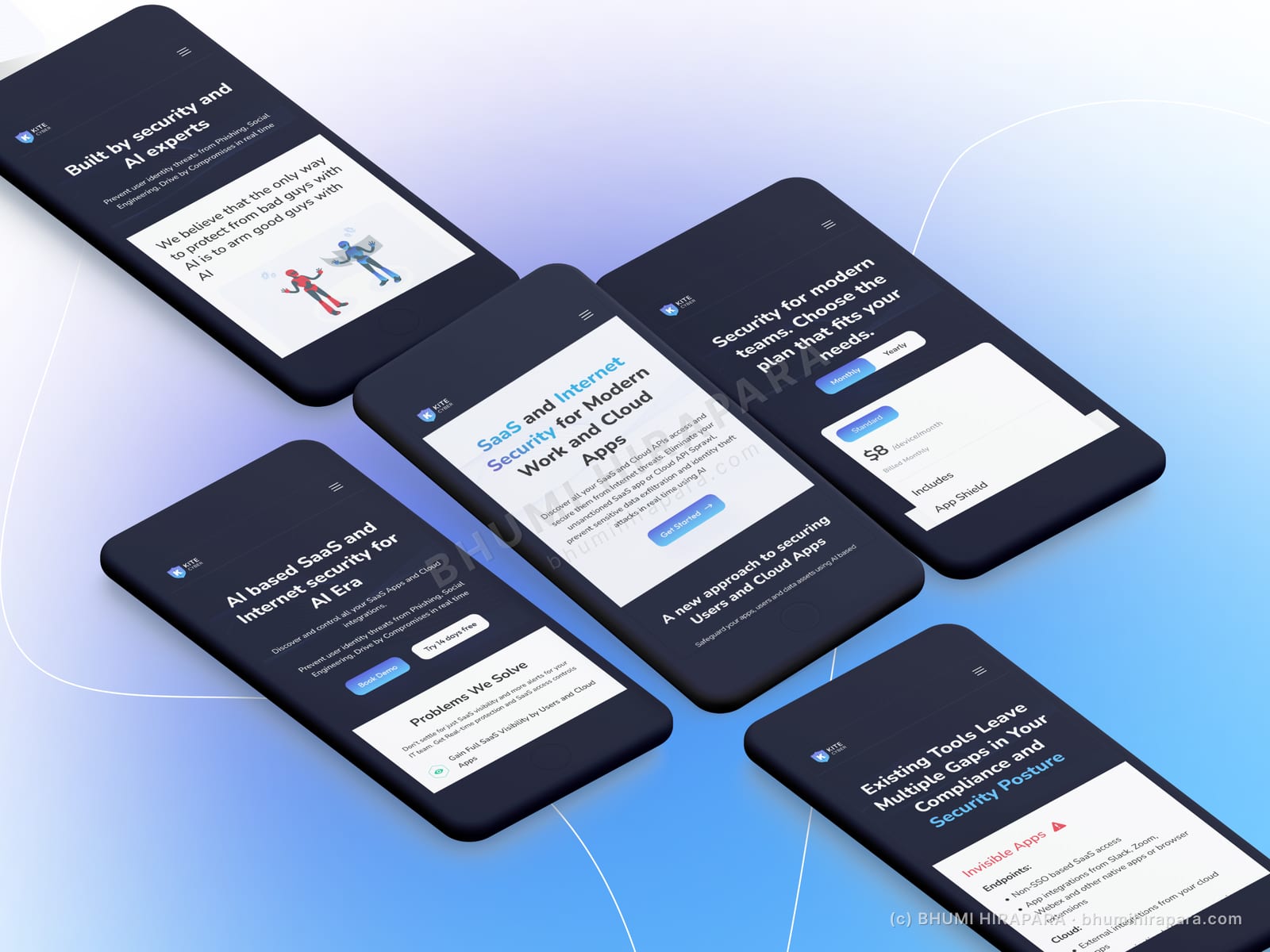 Kite Cyber website - testimonials and social proof section