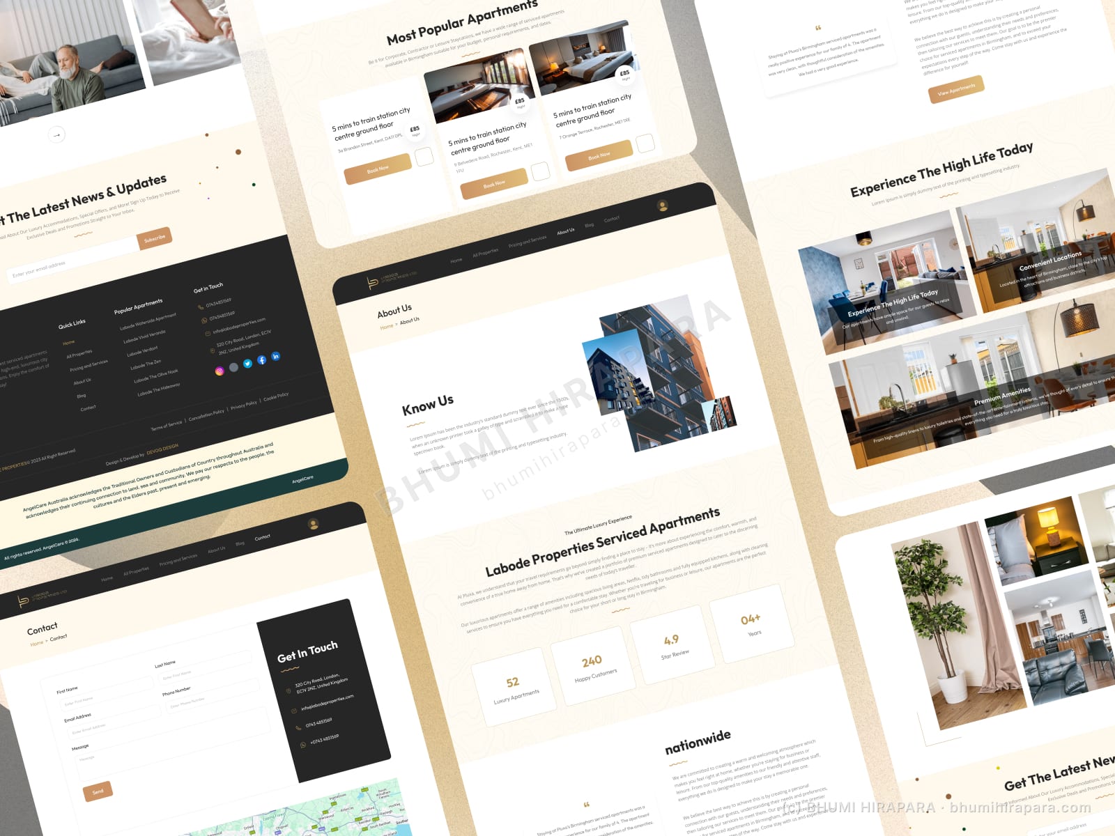 Labode Property website - services and features section