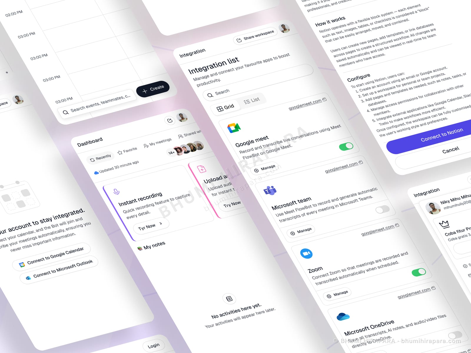 Notes and tasks panels with descriptive empty states