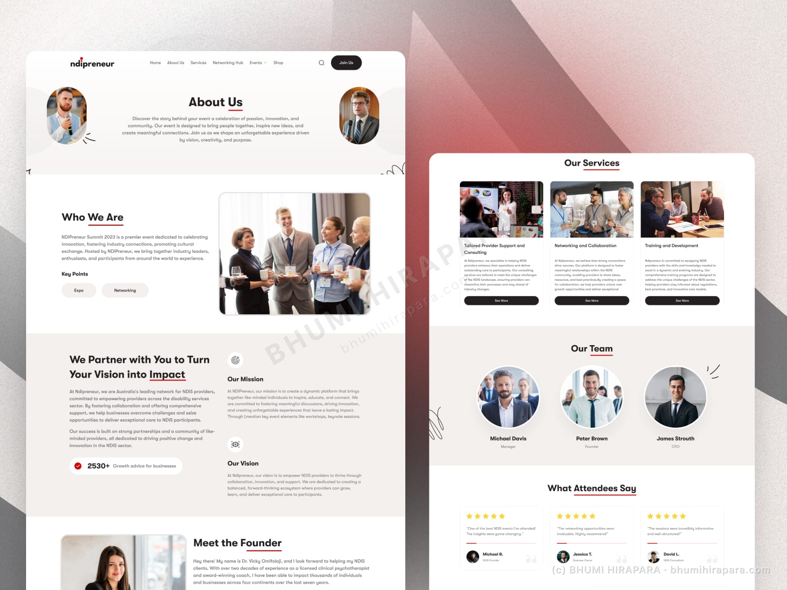 ndipreneur Events - Web Design