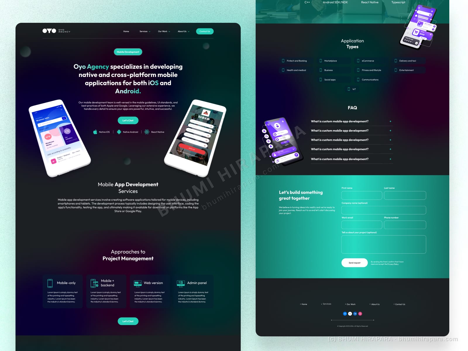Oyo Agency website - how-it-works section