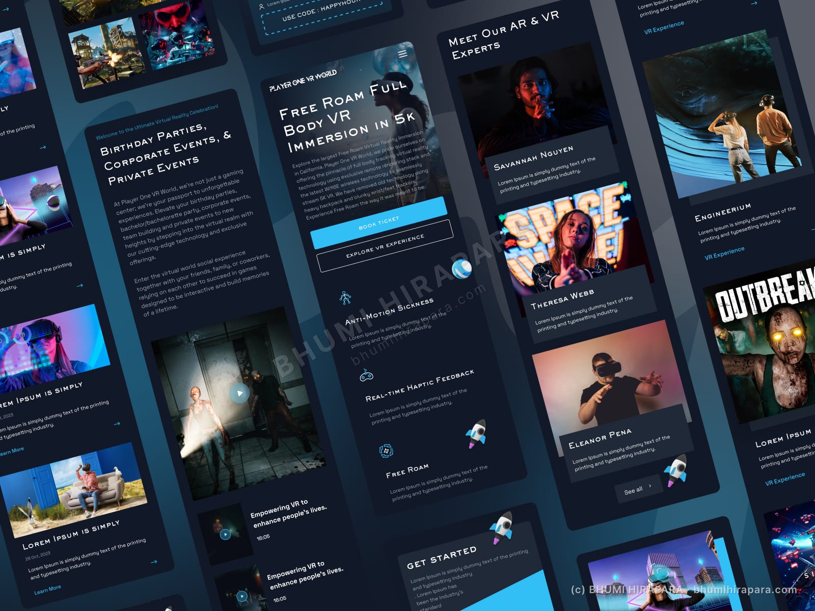 Player One World website - how-it-works section