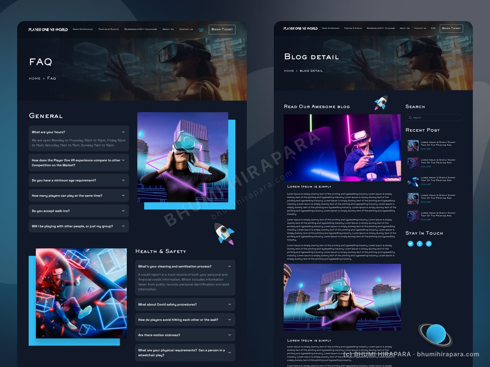 Player One World website - testimonials and social proof section
