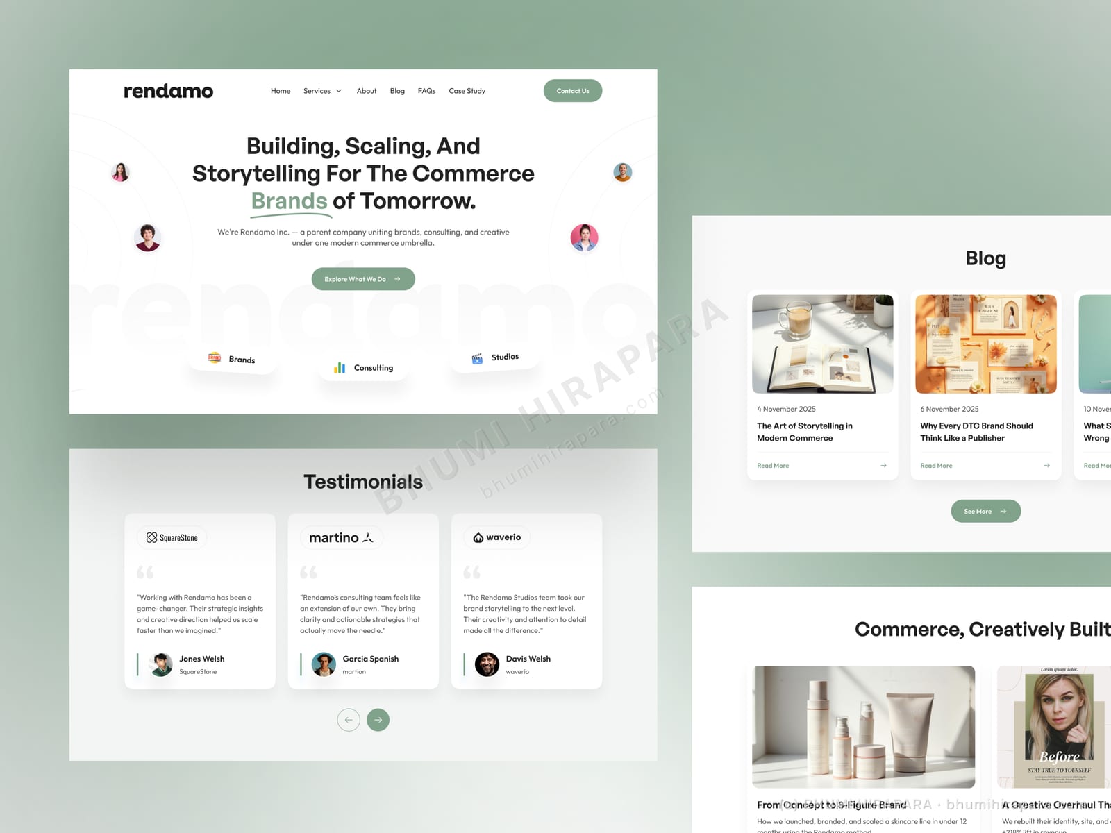 Rendamo website - how-it-works section