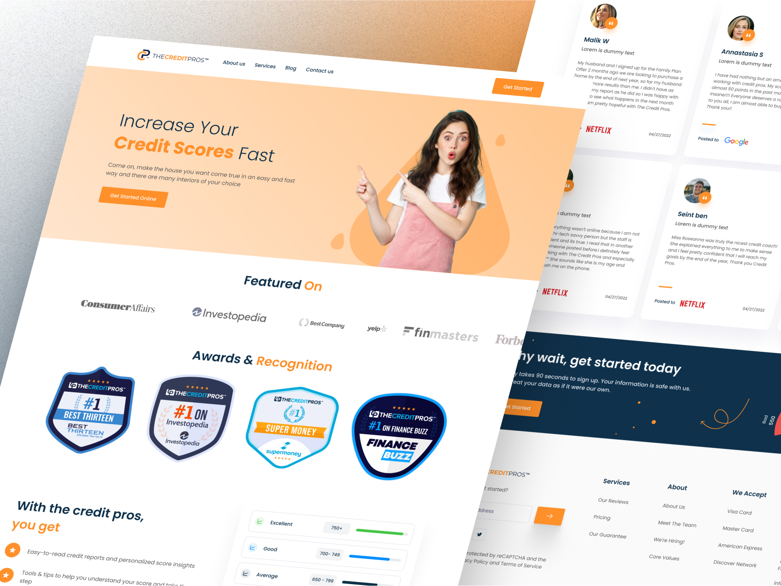 UI UX Website Design Credit Pros